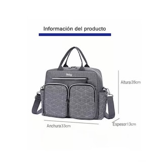 Foto 2 | Pañalera Multifuncional Belug Mochila Moderna Para Viaje Y Mamá Gris Oscuro Figurada