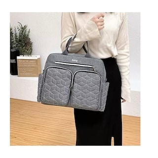 Foto 3 | Pañalera Multifuncional Belug Mochila Moderna Para Viaje Y Mamá Gris Oscuro Figurada