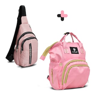 Foto 1 | Pañalera y Corssbody Modelo Coral Mccarthy Rosa