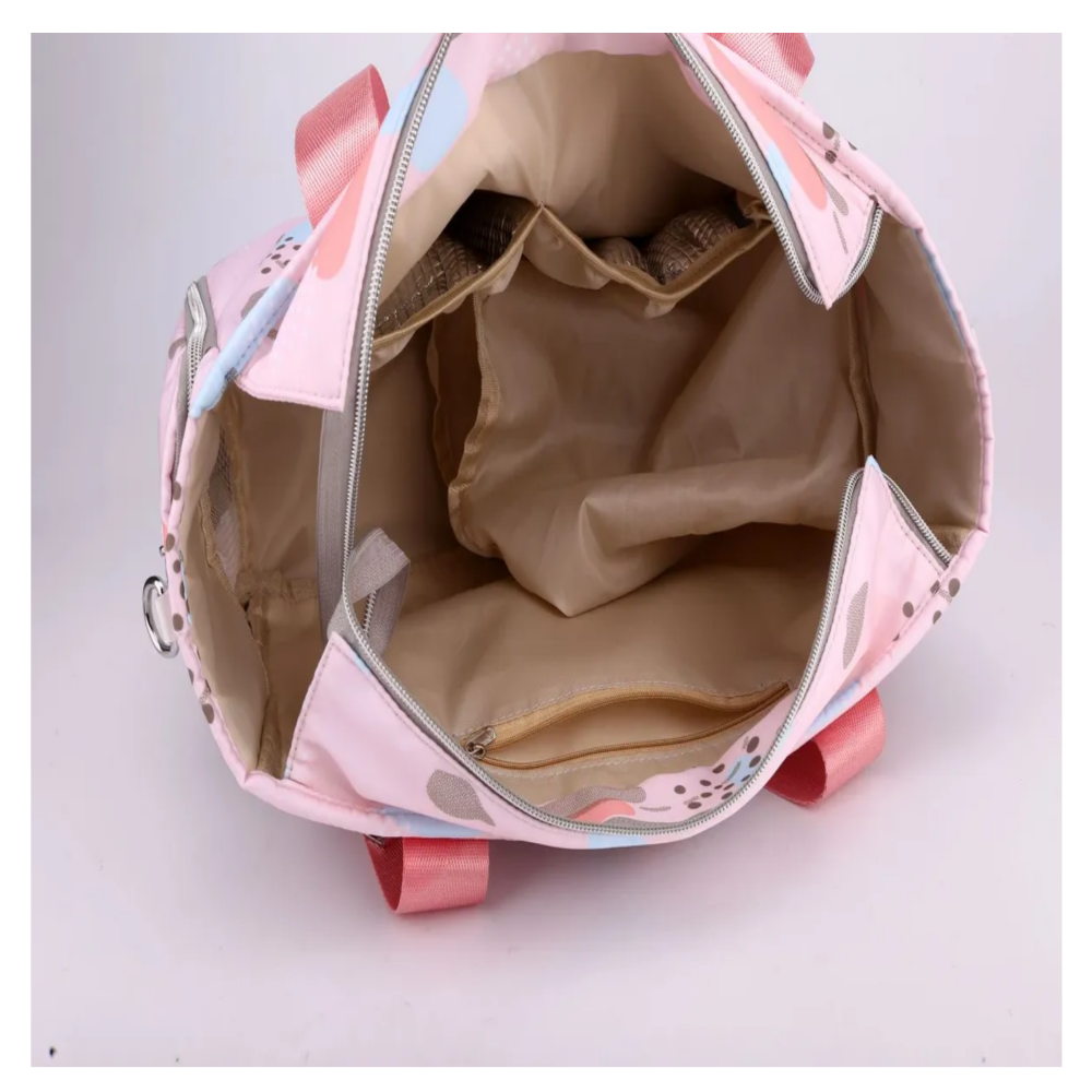 Foto 5 pulgar | Bolsa Pañalera Moderna Para Bebe Impermeable Viaje Mochila  Belug, Rosa Diseños Colores