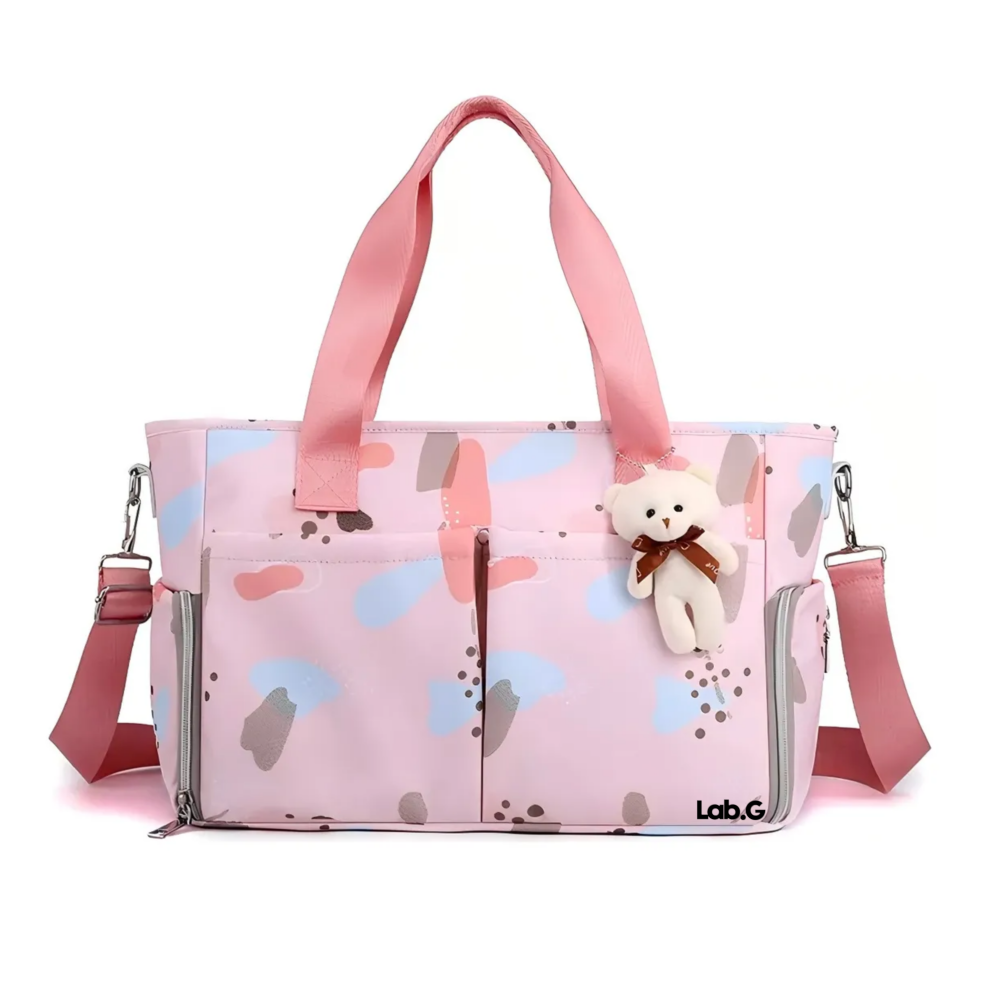 Foto 2 pulgar | Bolsa Pañalera Moderna Para Bebe Impermeable Viaje Mochila  Lab.g , Rosa Diseños Colores