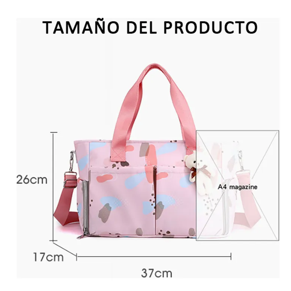 Foto 3 pulgar | Bolsa Pañalera Moderna Para Bebe Impermeable Viaje Mochila  Lab.g , Rosa Diseños Colores