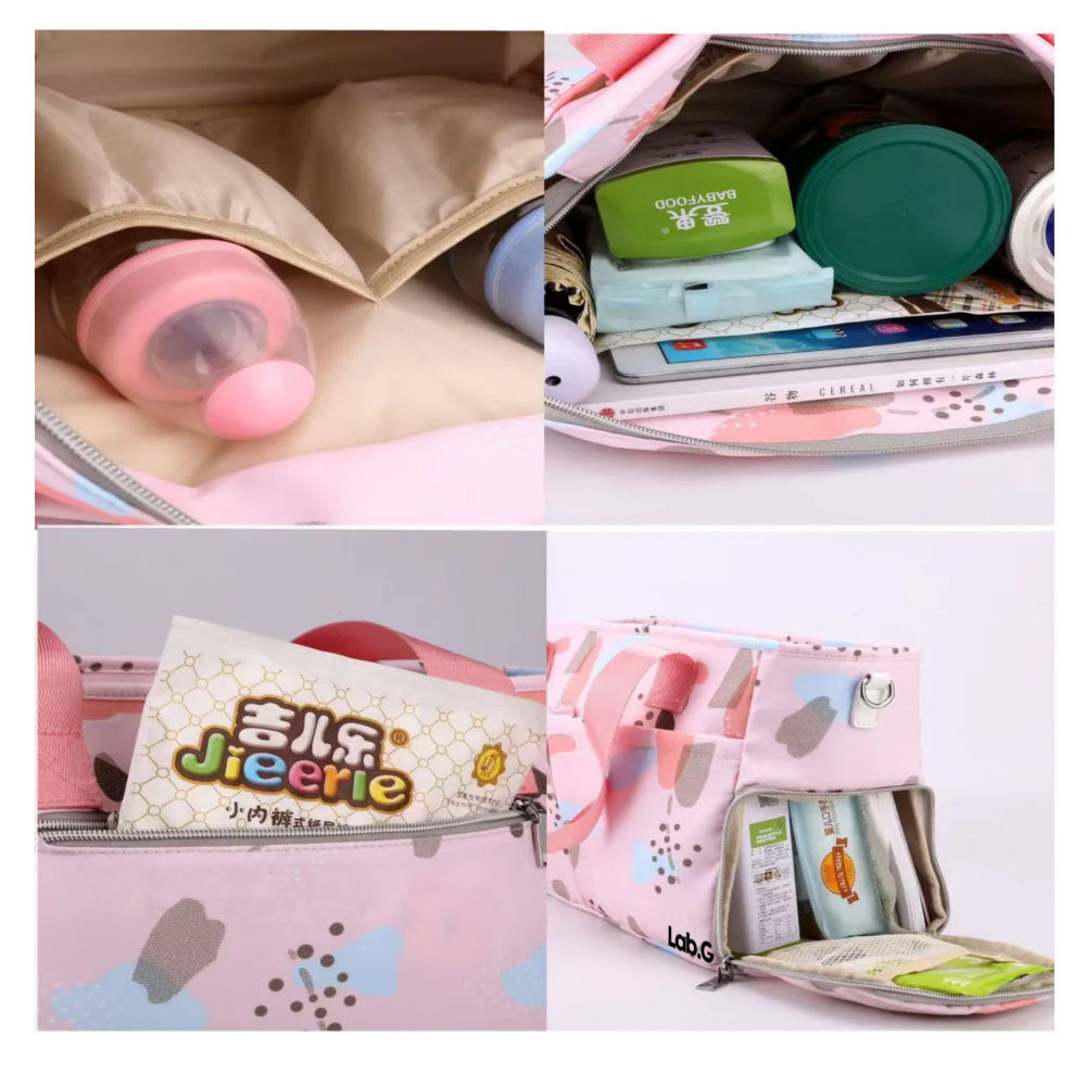 Foto 6 pulgar | Bolsa Pañalera Moderna Para Bebe Impermeable Viaje Mochila  Lab.g , Rosa Diseños Colores