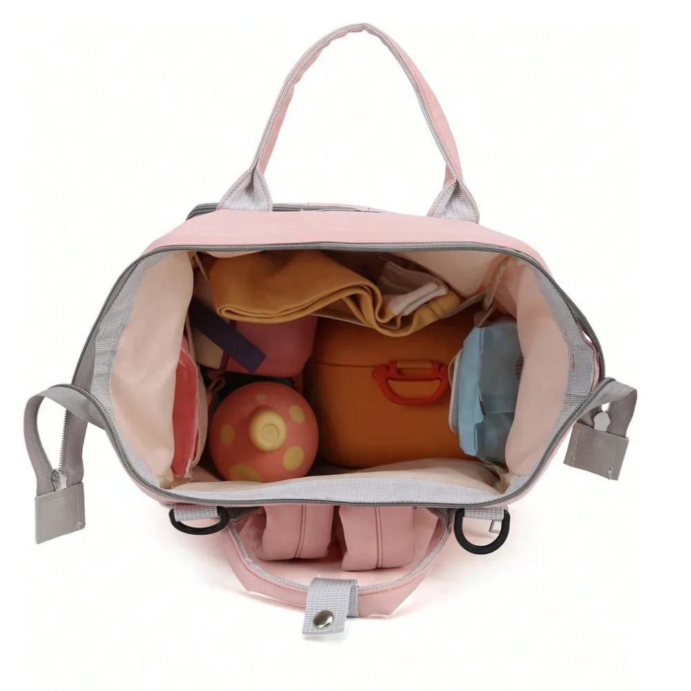 Foto 4 pulgar | Mochila Bolsa Pañalera Impermeable Multiusos Belug,  Rosa Osos