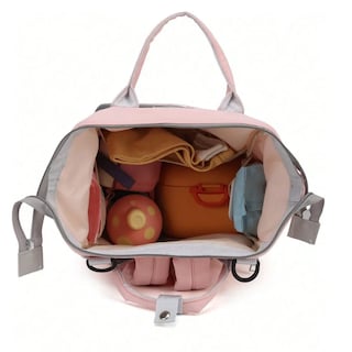 Foto 3 | Mochila Bolsa Pañalera Impermeable Multiusos Belug, Rosa Osos