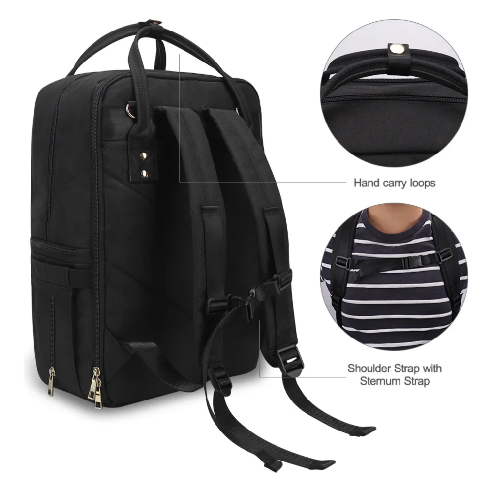 Foto 6 pulgar | Mochila Pañalera Impermeable Multifuncional Belug,  Negro