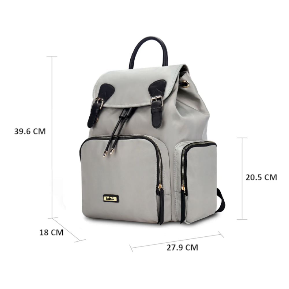 Foto 4 pulgar | Mochila Pañalera Multifunción Bolsa Impermeable Lab.g,  Gris