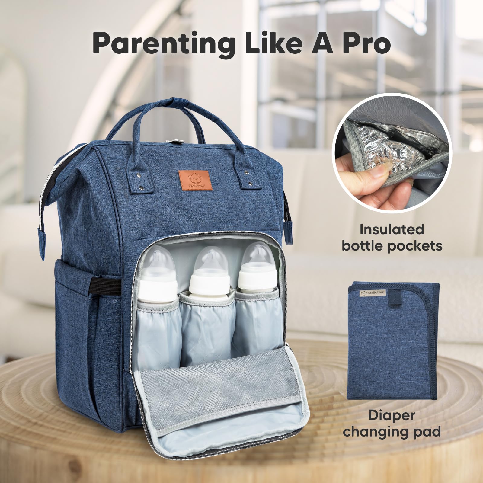 Foto 5 pulgar | Mochila Para Pañales Keababies Impermeable Para Bebé Niño/niña - Venta Internacional.