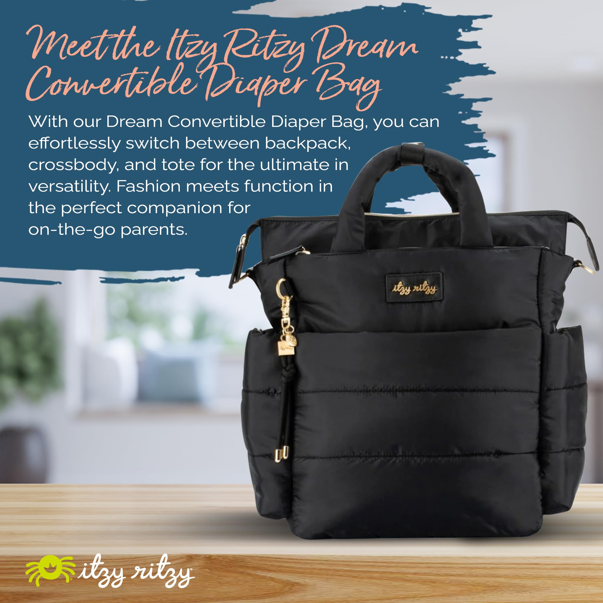 Foto 3 pulgar | Mochila Convertible Para Pañales Itzy Ritzy Dream, Negra - Venta Internacional.