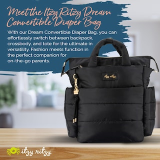 Foto 2 | Mochila Convertible Para Pañales Itzy Ritzy Dream, Negra - Venta Internacional.