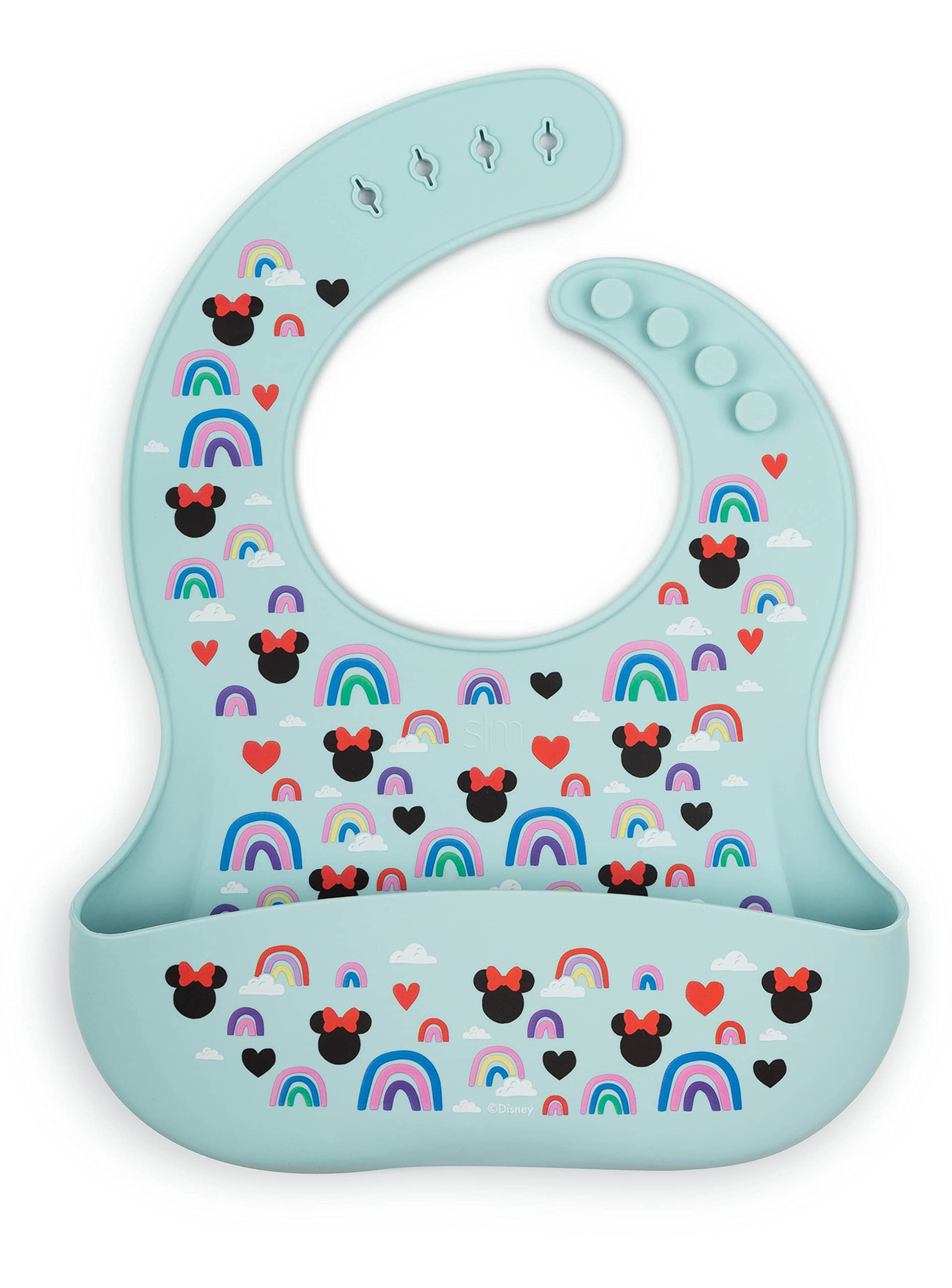 Foto 2 pulgar | Babero Simple Modern Disney De Silicona Para Bebés Minnie Mouse - Venta Internacional.