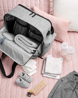 Foto 2 | Bolsa De Pañales Skip Hop Iconic Duo Weekender, Gris Melange - Venta Internacional.