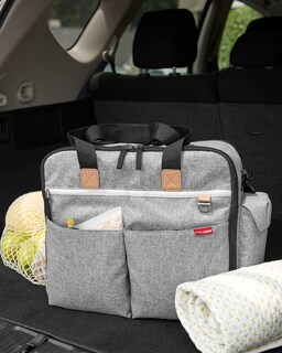 Foto 4 | Bolsa De Pañales Skip Hop Iconic Duo Weekender, Gris Melange - Venta Internacional.