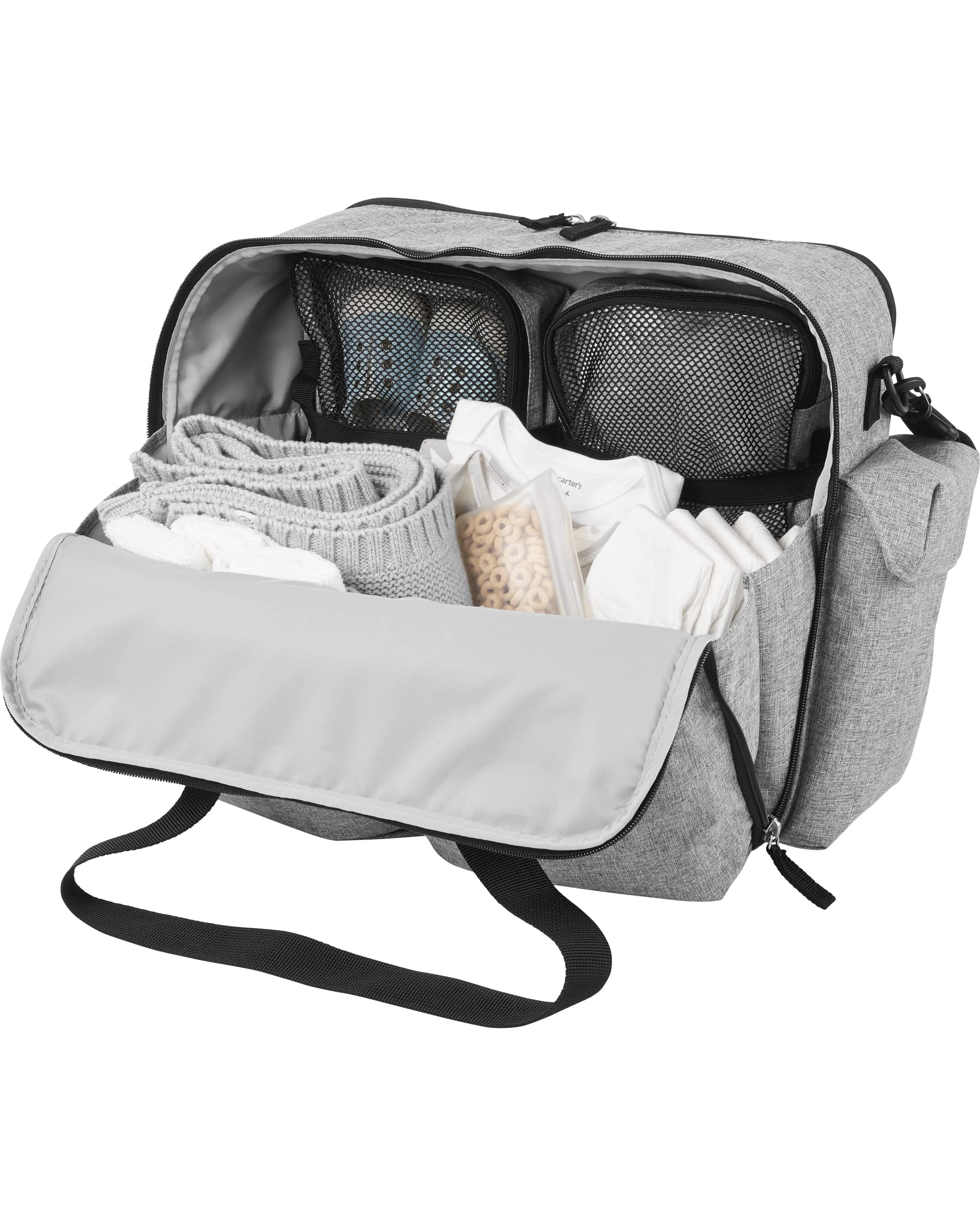 Foto 6 pulgar | Bolsa De Pañales Skip Hop Iconic Duo Weekender, Gris Melange - Venta Internacional.