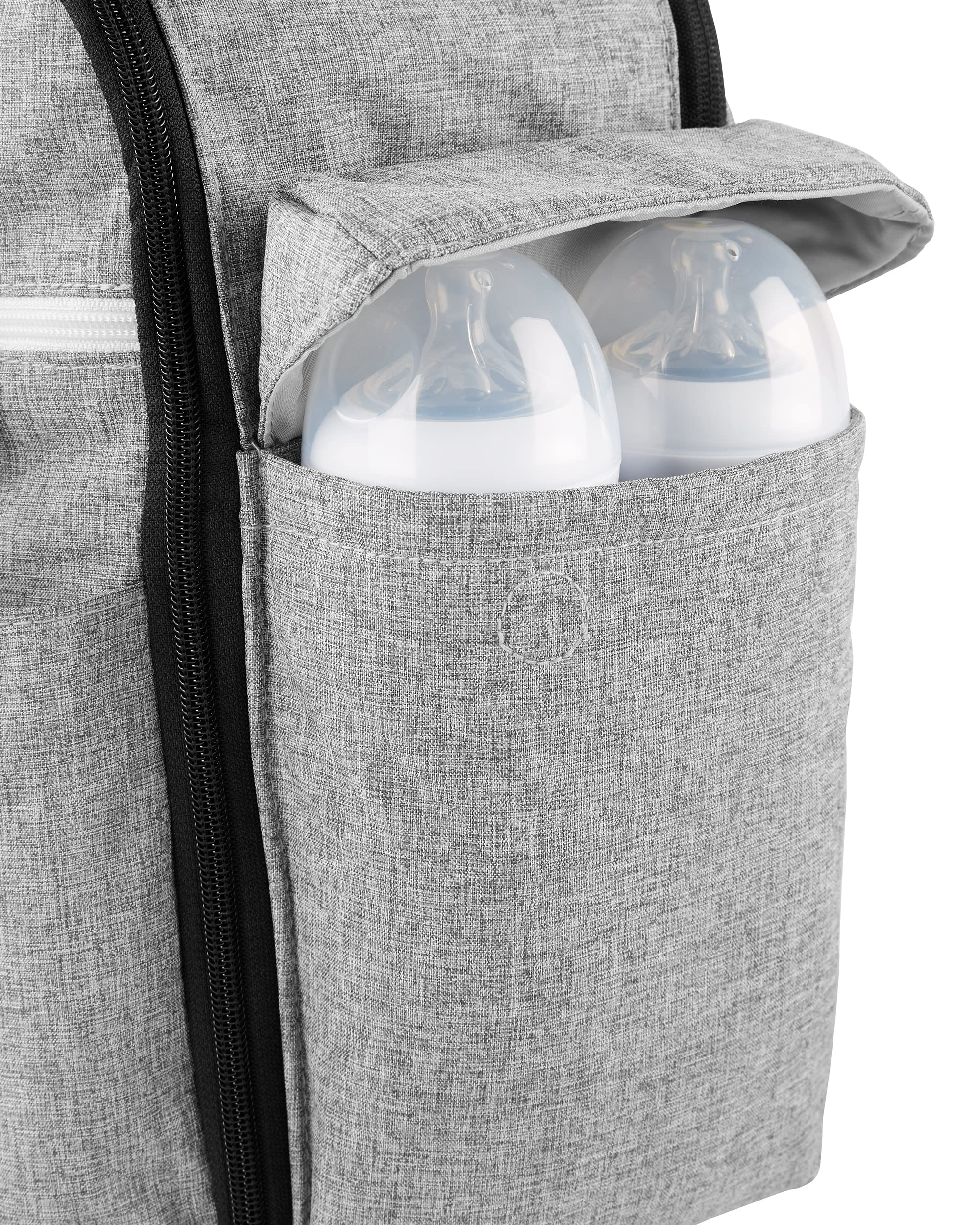 Foto 7 pulgar | Bolsa De Pañales Skip Hop Iconic Duo Weekender, Gris Melange - Venta Internacional.