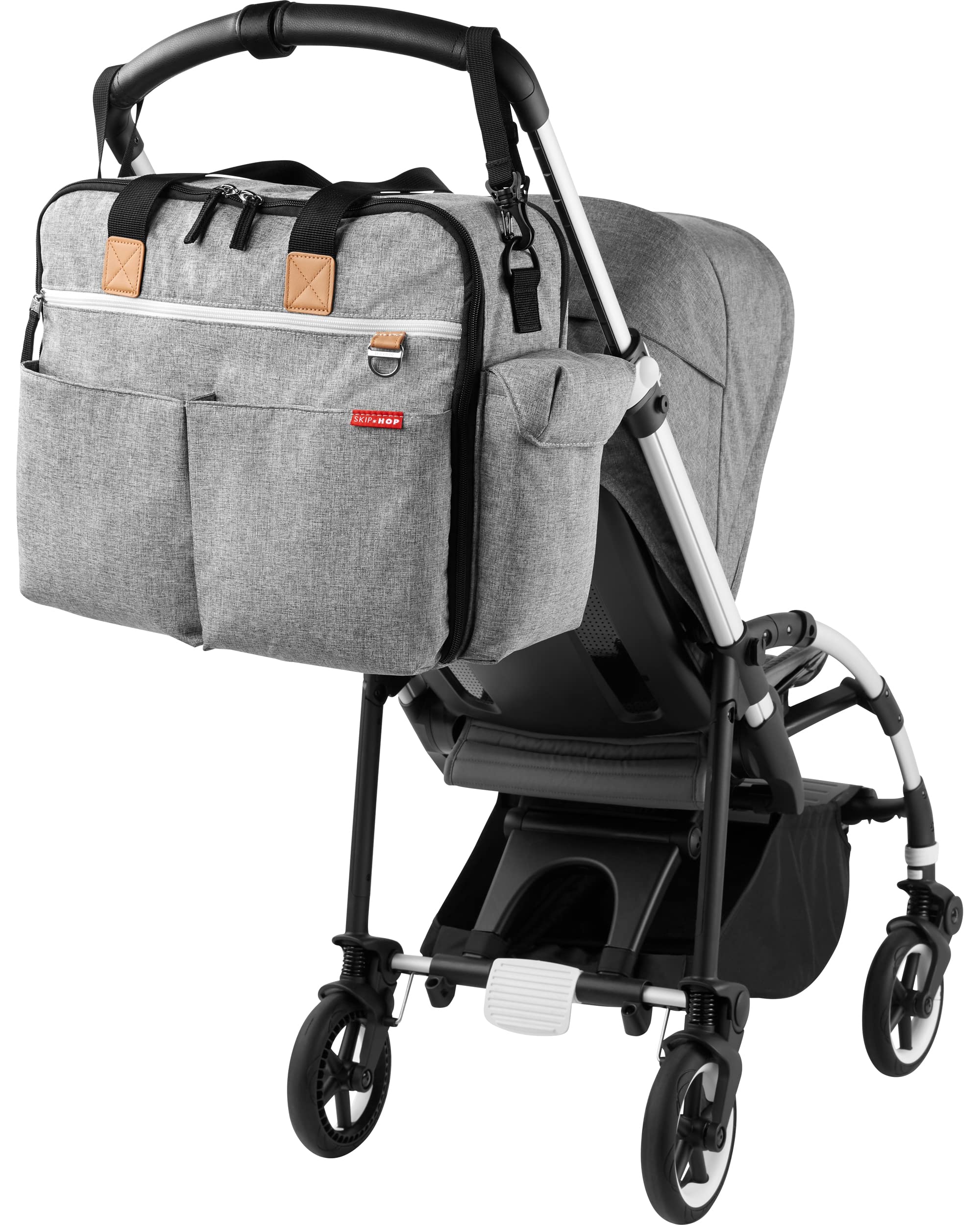 Foto 8 pulgar | Bolsa De Pañales Skip Hop Iconic Duo Weekender, Gris Melange - Venta Internacional.