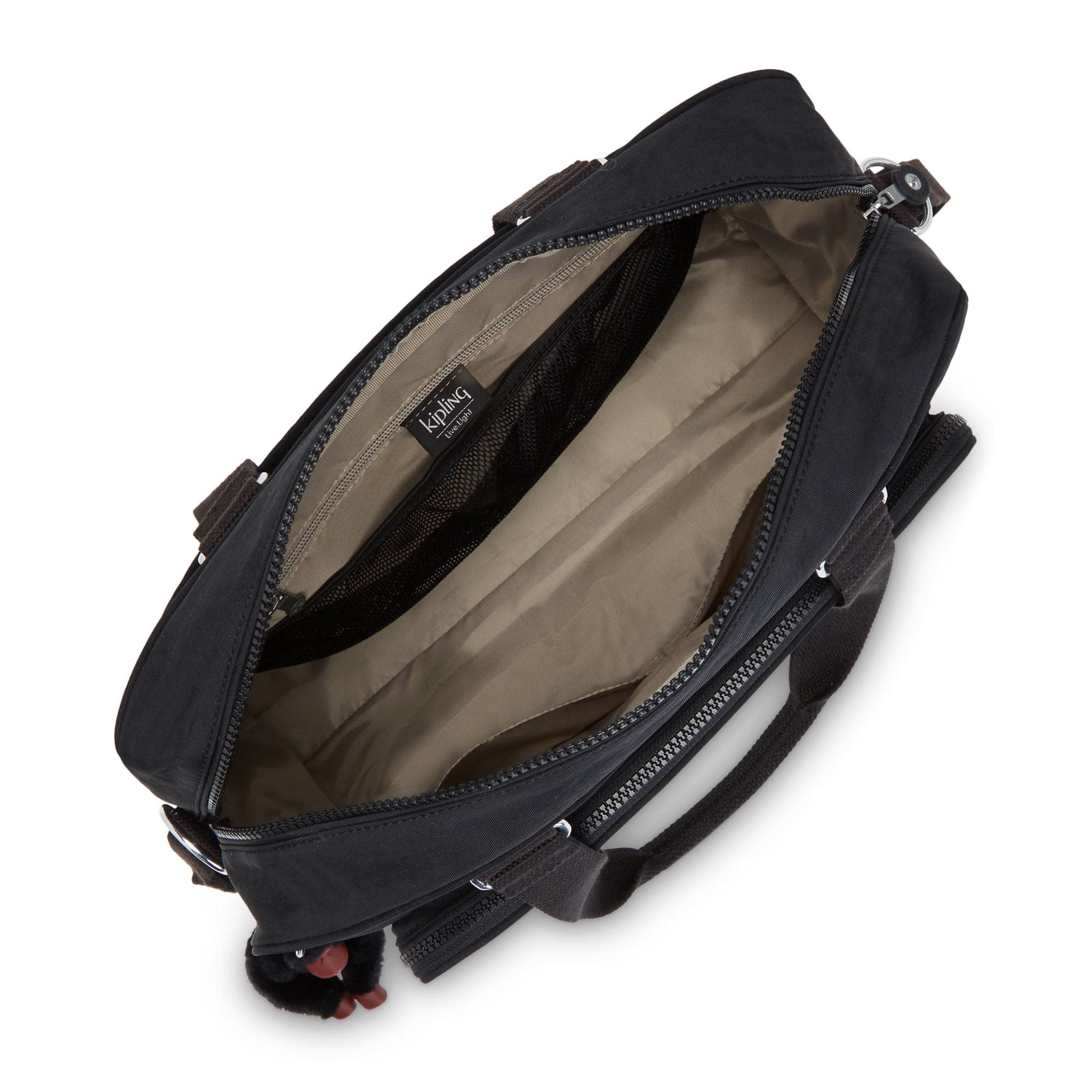 Foto 3 | Bolsa De Pañales Kipling Alanna, Nailon Tonal Negro, 22 Litros, Con Cambiador - Venta Internacional.