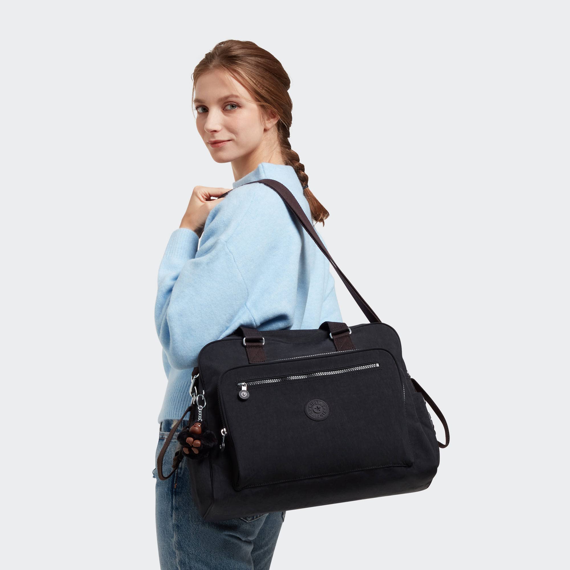 Foto 5 pulgar | Bolsa De Pañales Kipling Alanna, Nailon Tonal Negro, 22 Litros, Con Cambiador - Venta Internacional.