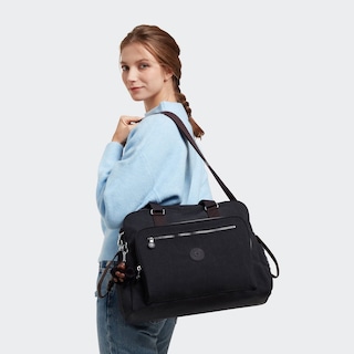 Foto 4 | Bolsa De Pañales Kipling Alanna, Nailon Tonal Negro, 22 Litros, Con Cambiador - Venta Internacional.