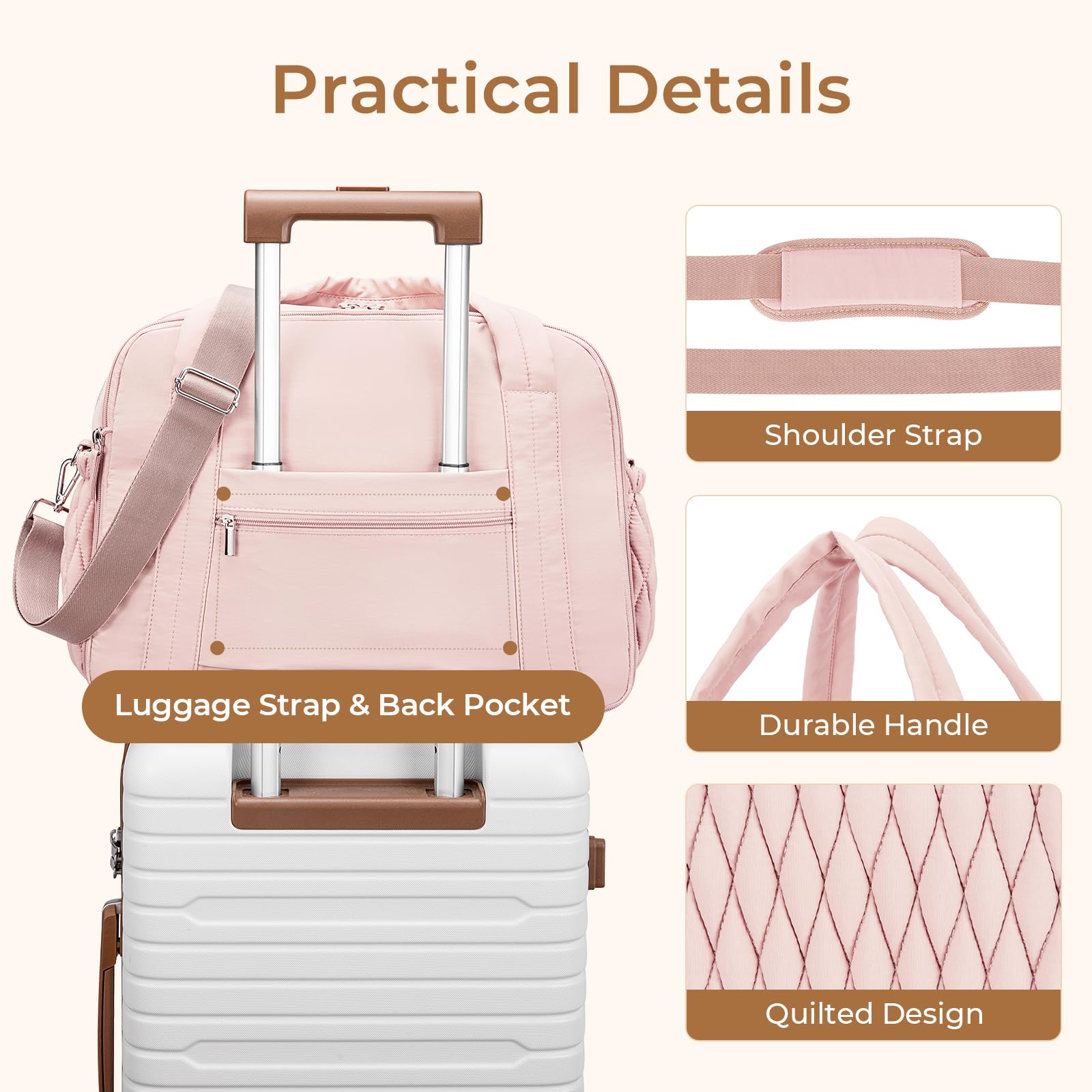 Foto 7 pulgar | Bolsa De Pañales Telena Travel Crossbody, Grande, Rosa Con Funda - Venta Internacional.