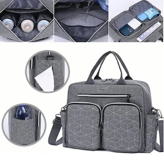 Foto 2 | Bolso Multifuncional Mochila Moderna Para Viaje Lab.g Gris