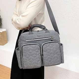 Foto 3 | Bolso Multifuncional Mochila Moderna Para Viaje Lab.g Gris