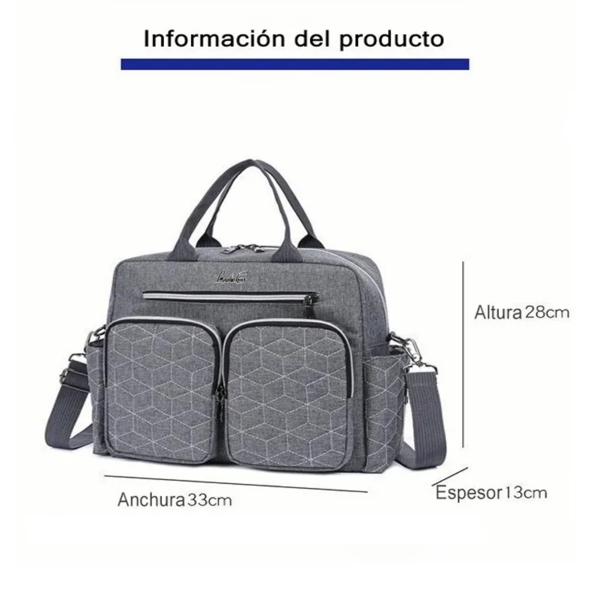 Foto 6 pulgar | Bolso Multifuncional Mochila Moderna Para Viaje Lab.g Gris