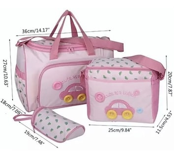 Foto 2 | Set 4 Bolsas Lab.g Panaleras Cambiador Bebe Botella Viaje Multiuso Rosa