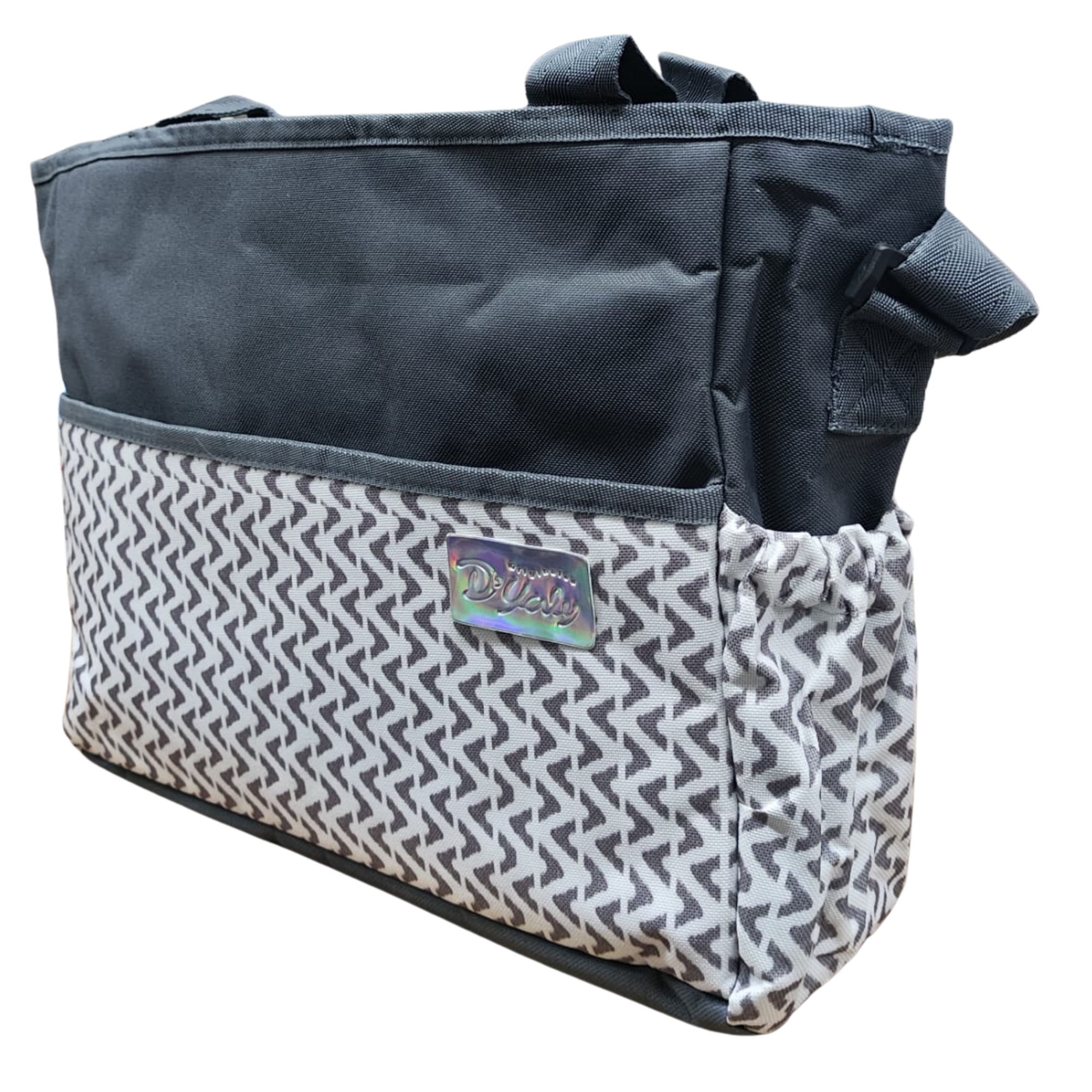 Pañalera Rayas Economica Para Bebe Color Gris