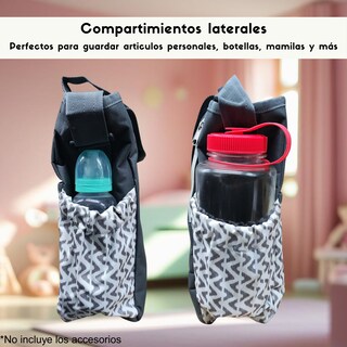 Foto 4 | Pañalera Rayas Economica Para Bebe Color Gris