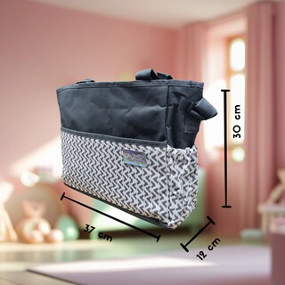 Foto 5 | Pañalera Rayas Economica Para Bebe Color Gris