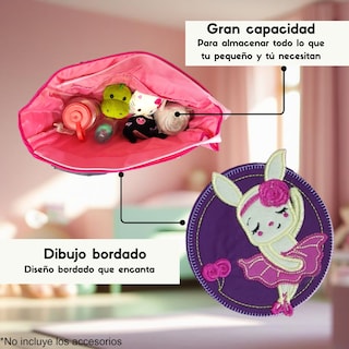 Foto 3 | Pañalera Conejito Dyaly Para Bebe Color Rosa