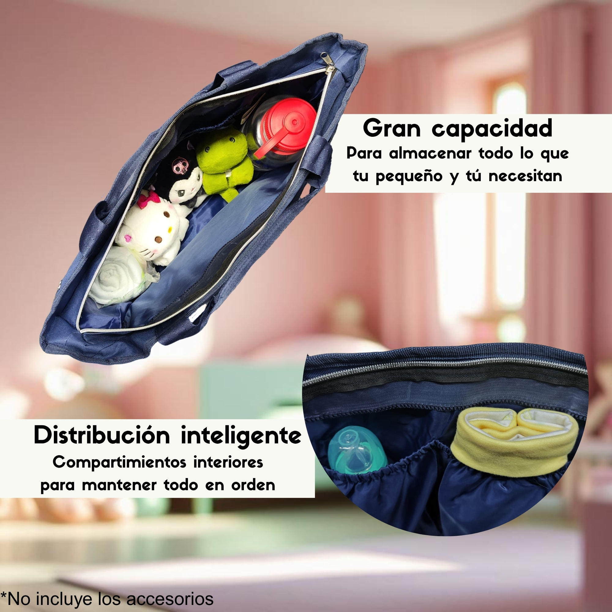 Foto 4 pulgar | Pañalera Triangulos Economica Para Bebe  Color Azul