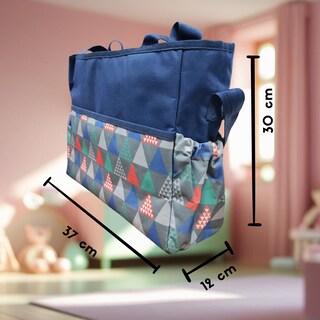 Foto 5 | Pañalera Triangulos Economica Para Bebe Color Azul