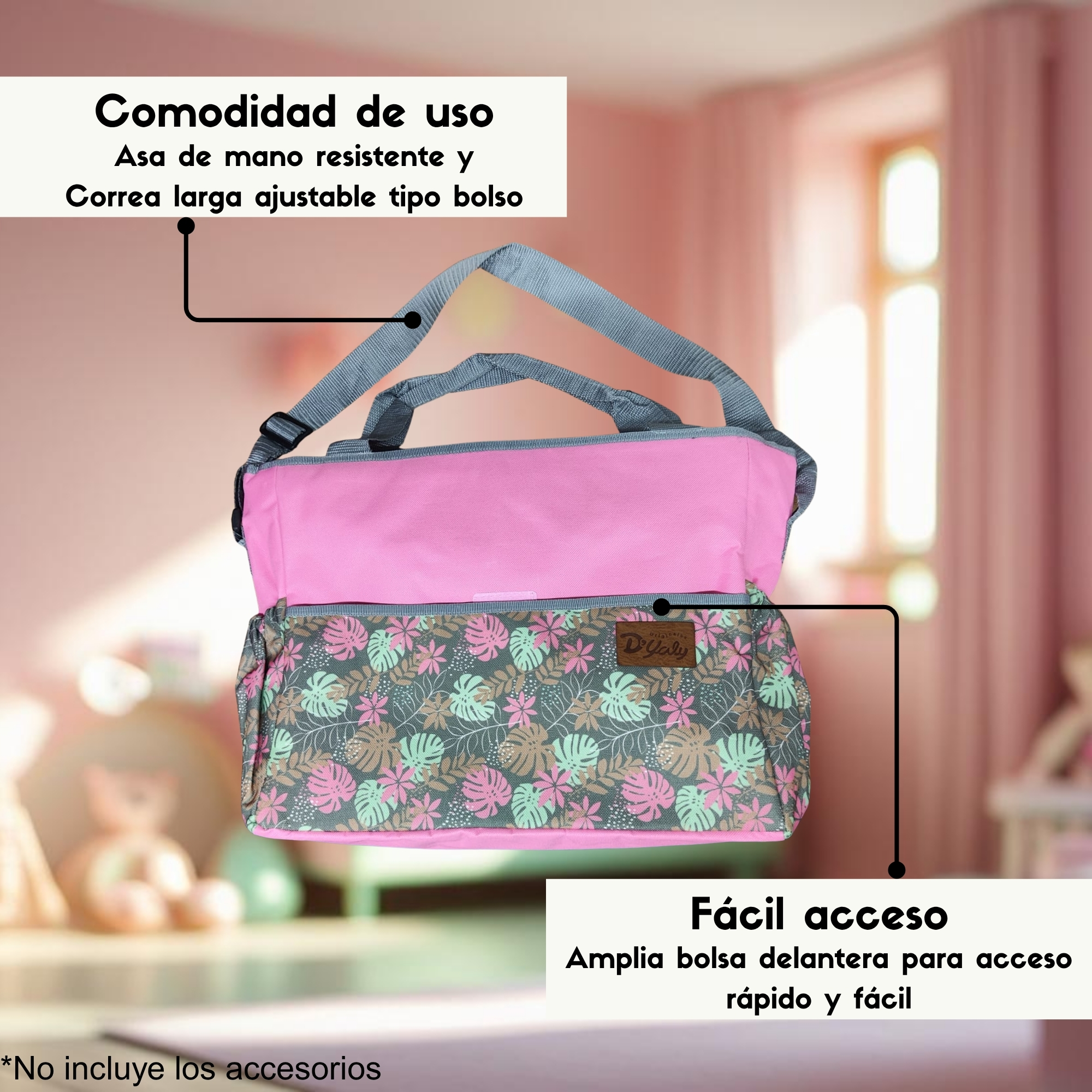 Foto 2 | Pañalera Hojas Economica Para Bebe Color Rosa
