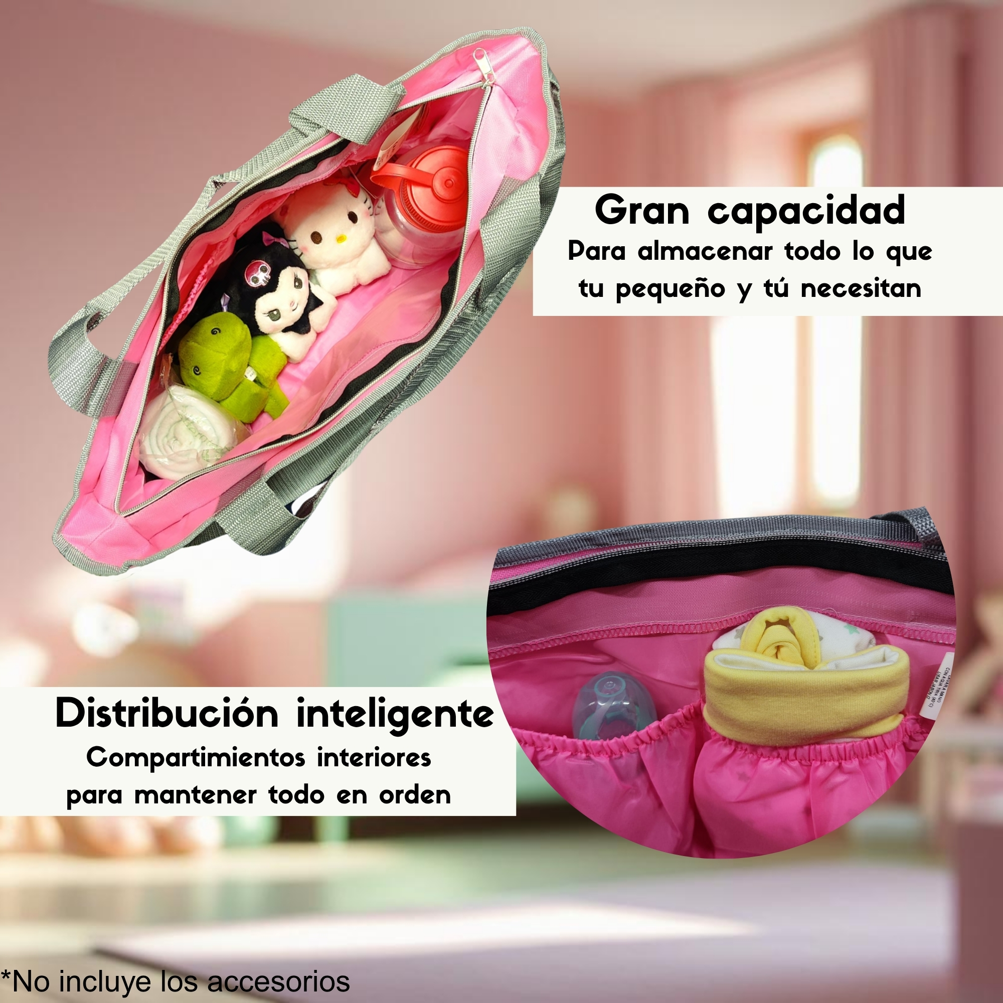 Foto 4 pulgar | Pañalera Hojas Economica Para Bebe Color Rosa