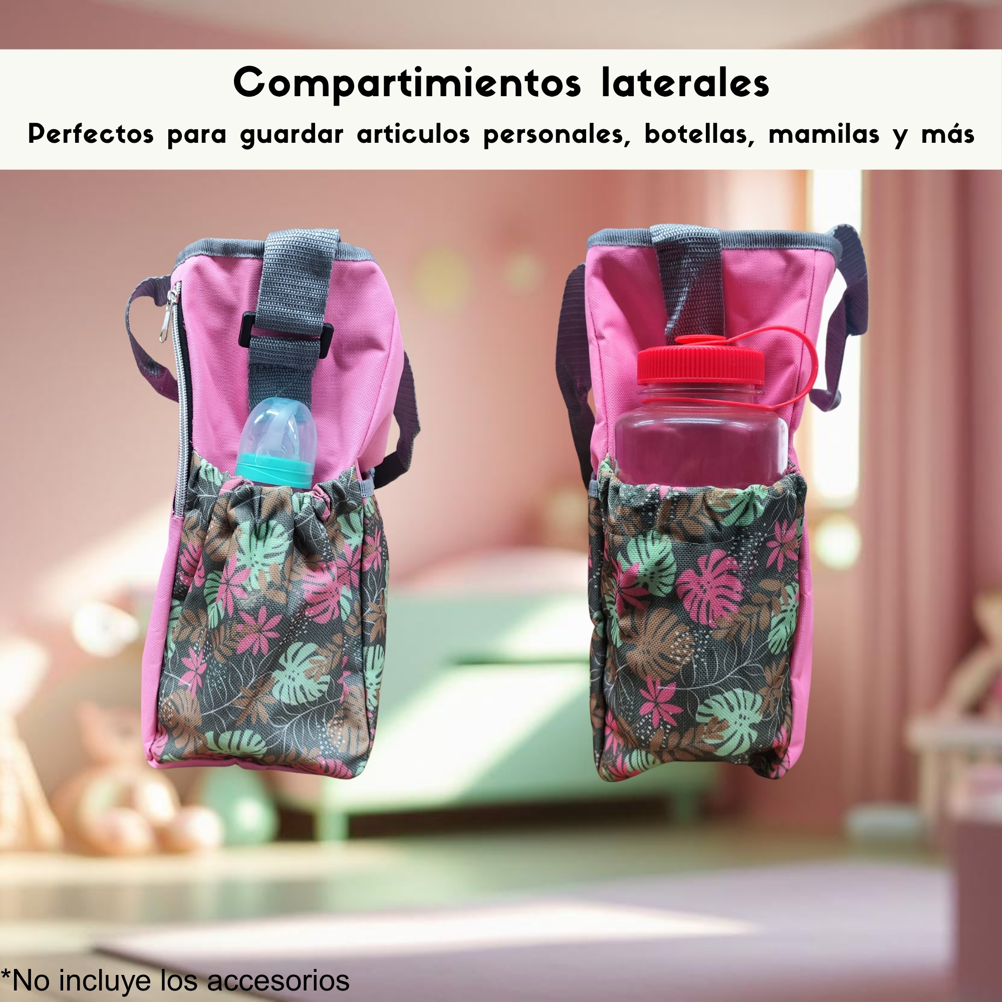 Foto 5 pulgar | Pañalera Hojas Economica Para Bebe Color Rosa