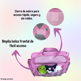 Foto 2 | Pañalera Rombos Corazones Color Rosa