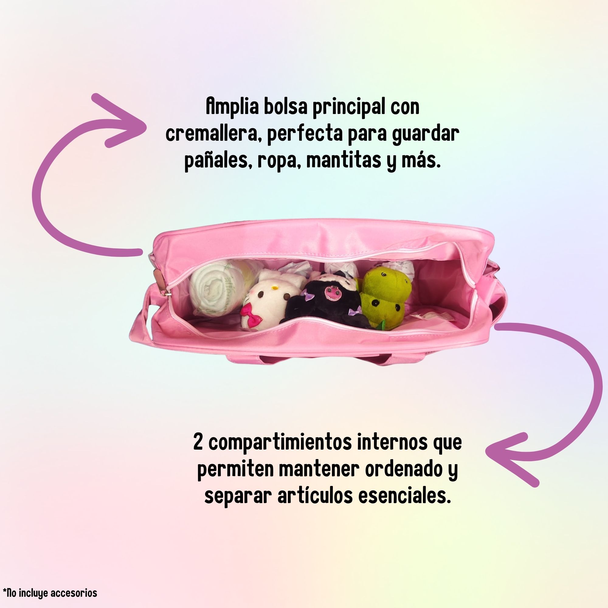 Foto 4 pulgar | Pañalera Rombos Corazones Color Rosa