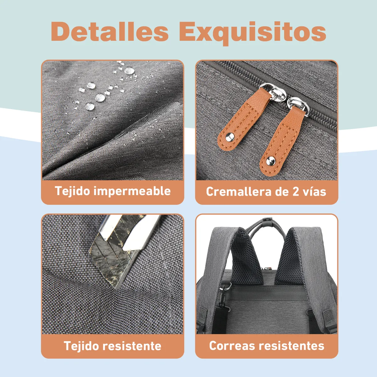 Foto 6 pulgar | Pañalera  Belug Mochila Bebe 30l Gris