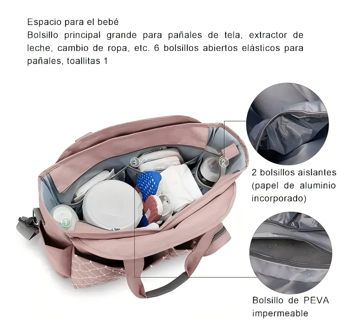 Foto 4 pulgar | Mochila  Belug  De Pañales Rosa