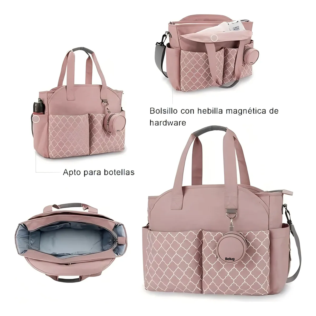 Foto 5 pulgar | Mochila  Belug  De Pañales Rosa