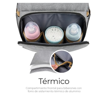 Foto 3 | Pañalera Expandible Impermeable Y Cambiador Mochila 3 En 1