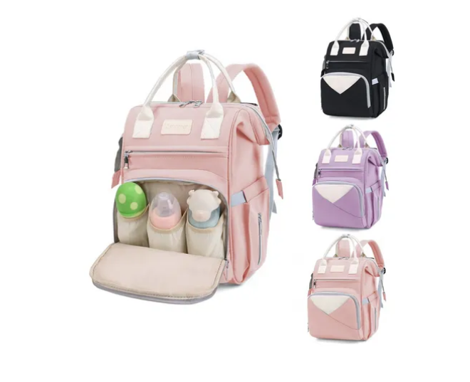 Foto 1 | Pañalera Para Bebe pañalera Mochila Impermeable Rosa