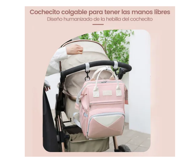 Foto 4 pulgar | Pañalera Para Bebe pañalera Mochila Impermeable Rosa