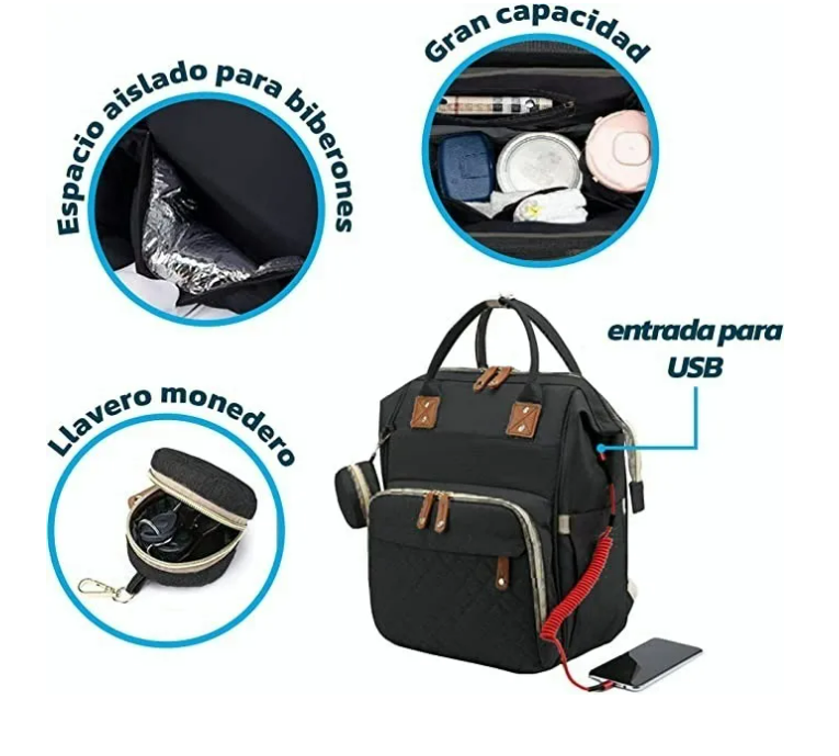 Foto 5 pulgar | Pañalera Mochila Impermeable Pañaleras Para Bebe