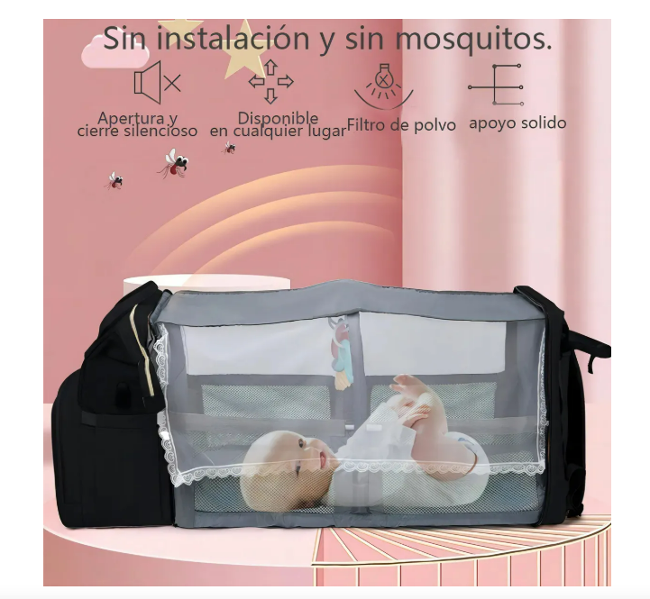 Foto 4 pulgar | Mochila Bolsa De Pañales Cuna Portátil