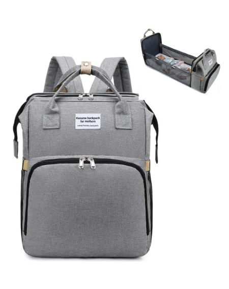 Foto 3 pulgar | Mochila Panalera Cuna Impermeable Multifunción Bebe Viaje Grey