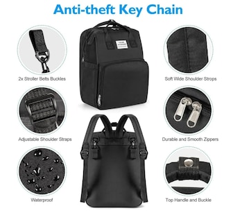 Foto 4 | Pañalera Mochila Multifuncional Para Bebe Con Cama Plegable