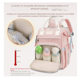 Foto 3 | Pañalera Para Bebe pañalera Mochila Impermeable Viaje Bolsa